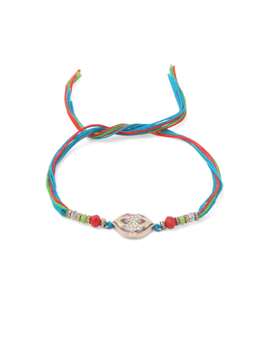 NVR Men Set of 2 Multicolor Artificial Stones Thread Rakhi, Combo for Rakshabandhan | Grocsy