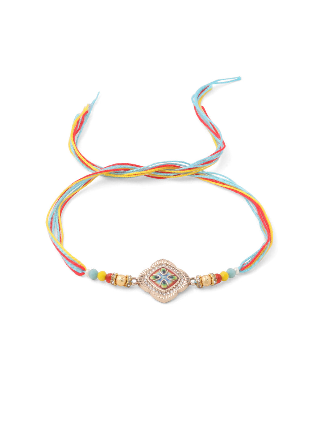 NVR Men Set of 2 Multicolor Artificial Stones Thread Rakhi, Combo for Rakshabandhan | Grocsy