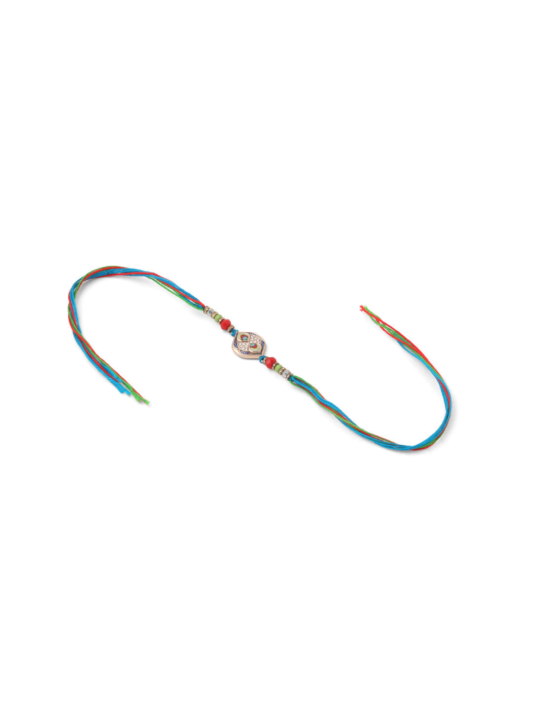 NVR Men Set of 2 Multicolor Artificial Stones Thread Rakhi, Combo for Rakshabandhan | Grocsy