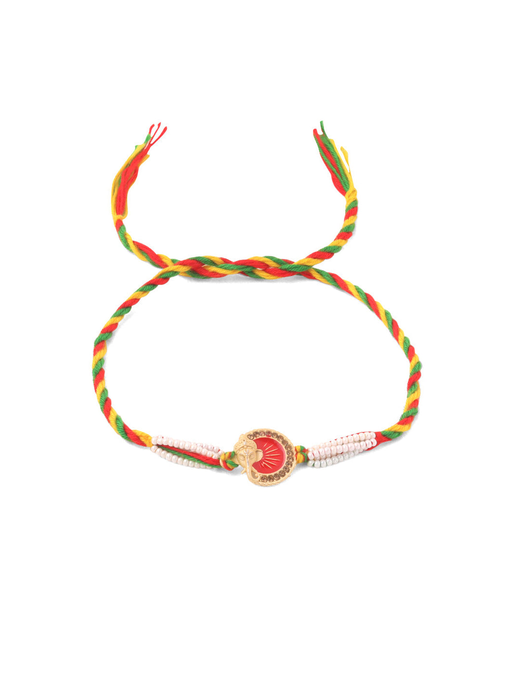 NVR Men Set of 2 Religious Designer Multicolor Artificial Stones Thread Rakhi Combo | Grocsy