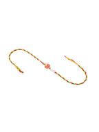 NVR Men Set of 2 Religious Designer Multicolor Artificial Stones Thread Rakhi with Roli Chawal Chandan & Mishri | Grocsy