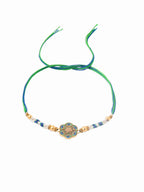 NVR Men Peacock Design Multicolor Artificial Stones & Pearls Thread Rakhi Combo | Grocsy