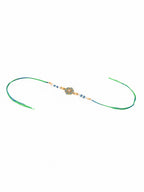 NVR Men Peacock Design Multicolor Artificial Stones & Pearls Thread Rakhi Combo | Grocsy
