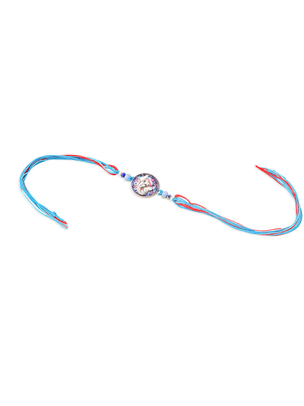 NVR Men Red & Blue Ganesh Ji Thread Rakhi, Combo for Rakshabandhan | Grocsy