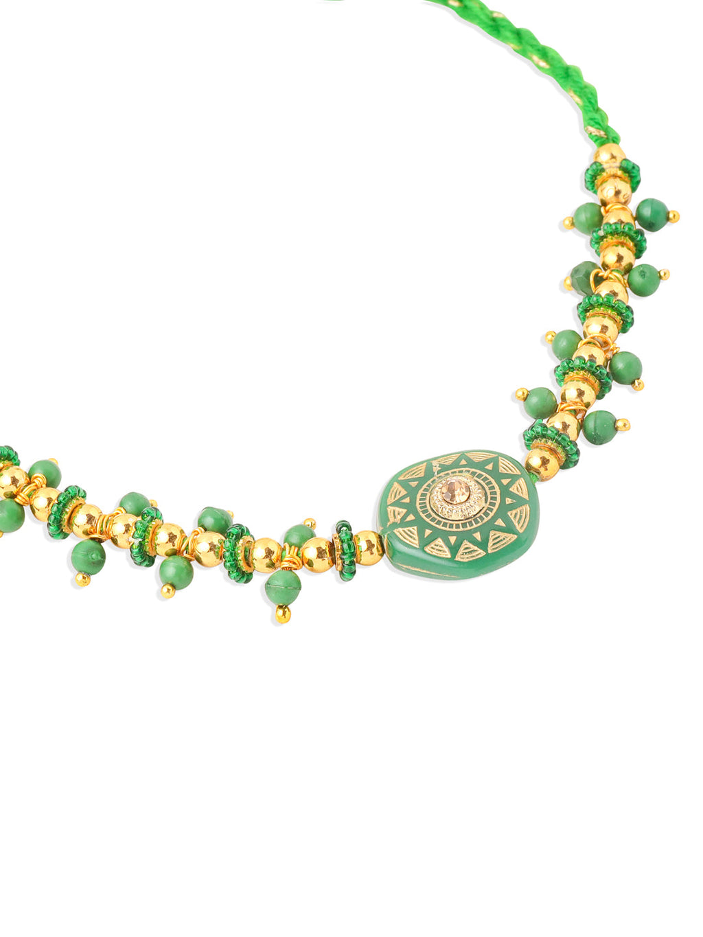 NVR Men Green Artificial Beads Round Shape Thread Rakhi, Combo for Rakshabandhan | Grocsy