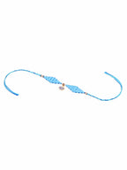 NVR Men Blue Pearls Unique Design Thread Rakhi, Combo for Rakshabandhan | Grocsy