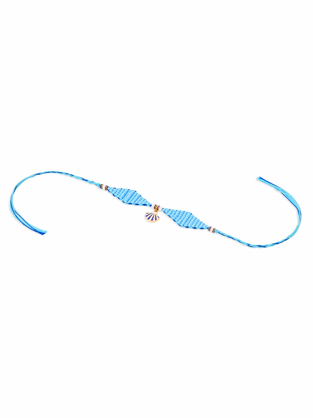 NVR Men Blue Pearls Unique Design Thread Rakhi, Combo for Rakshabandhan | Grocsy