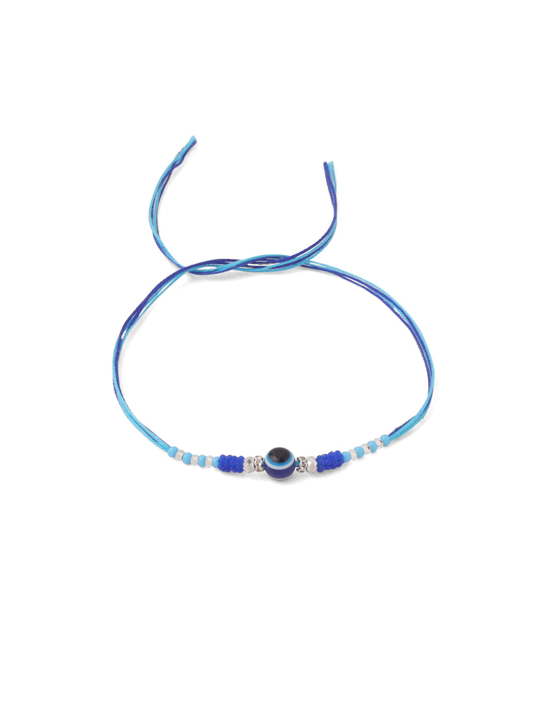 NVR Men Set of 2 Blue Evil Eye Artificial Beads Thread Rakhi Combo | Grocsy