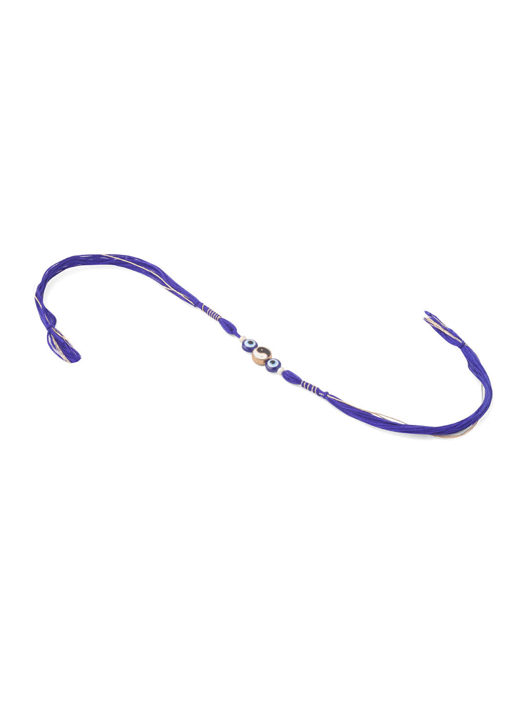 NVR Men Set of 2 Blue Evil Eye Artificial Beads Thread Rakhi Combo | Grocsy