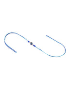 NVR Men Set of 2 Blue Evil Eye Artificial Beads Thread Rakhi with Roli Chawal Chandan & Mishri | Grocsy