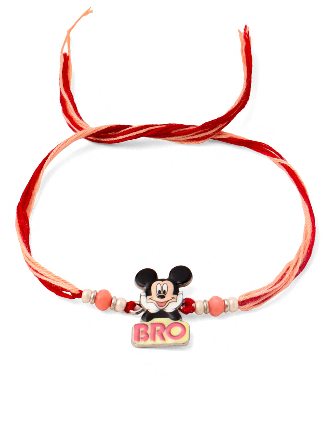 NVR Kids Micky Mouse Character Artificial Beads Thread Rakhi Combo | Grocsy