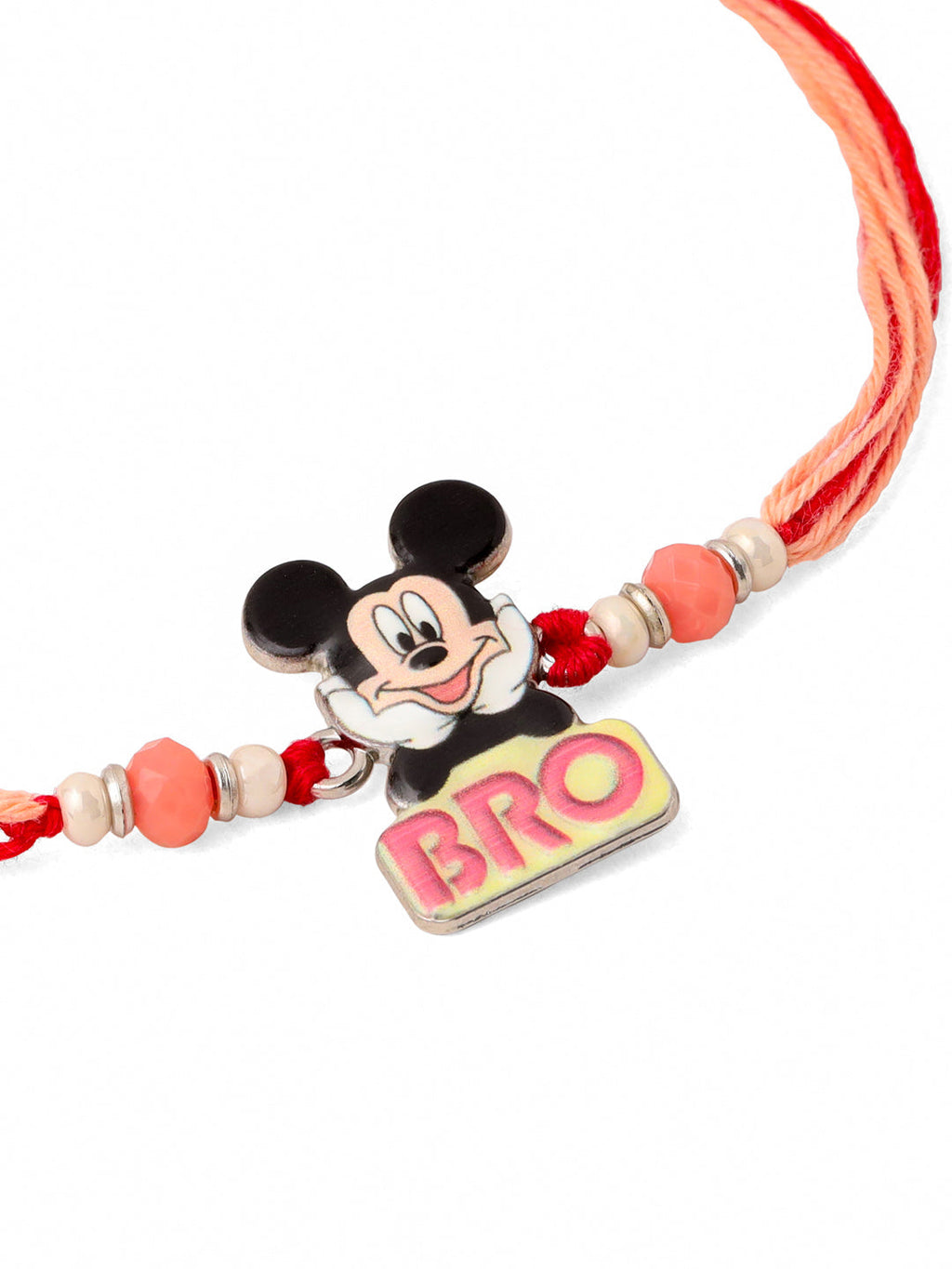 NVR Kids Micky Mouse Character Artificial Beads Thread Rakhi Combo | Grocsy