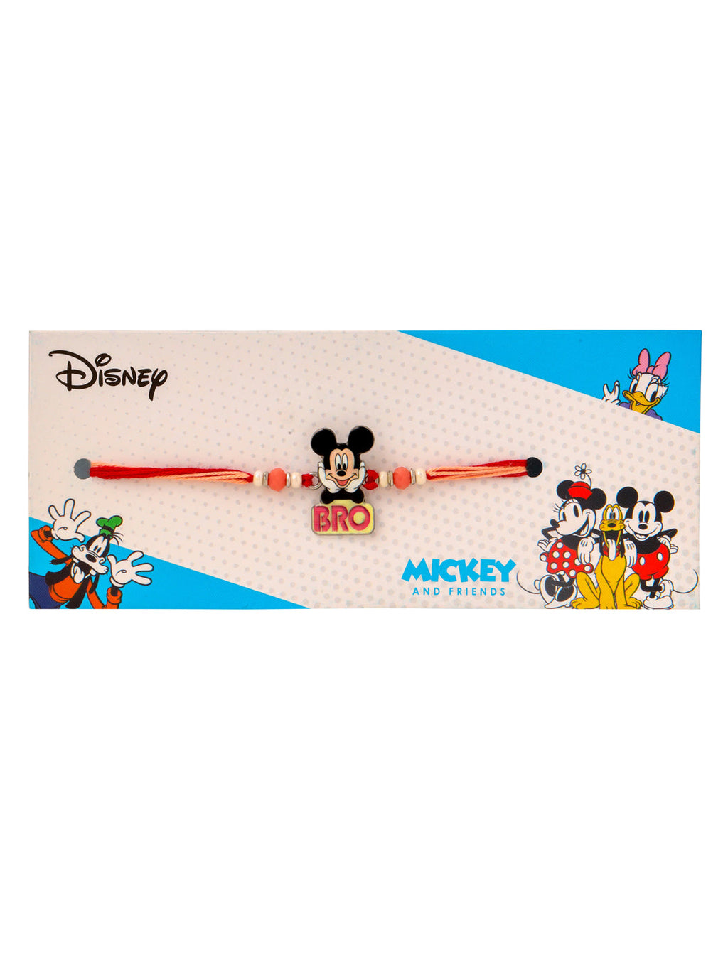NVR Kids Micky Mouse Character Artificial Beads Thread Rakhi Combo | Grocsy
