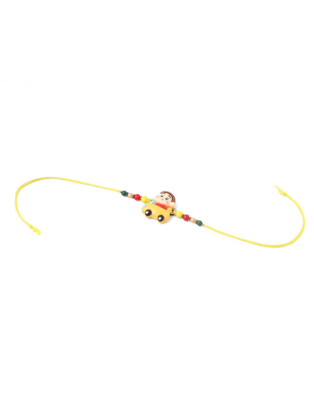 NVR Kids Yellow Cartoon Artificial Beads Rakhi, Combo for Rakshabandhan | Grocsy