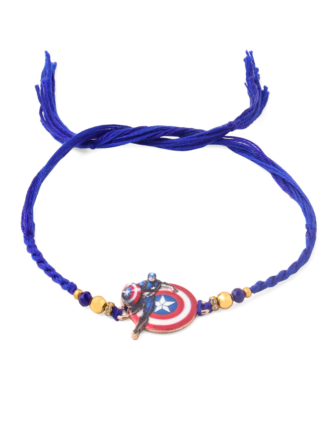 NVR Kids Superhero Blue Artificial Beads Thread Rakhi, Combo for Rakshabandhan | Grocsy