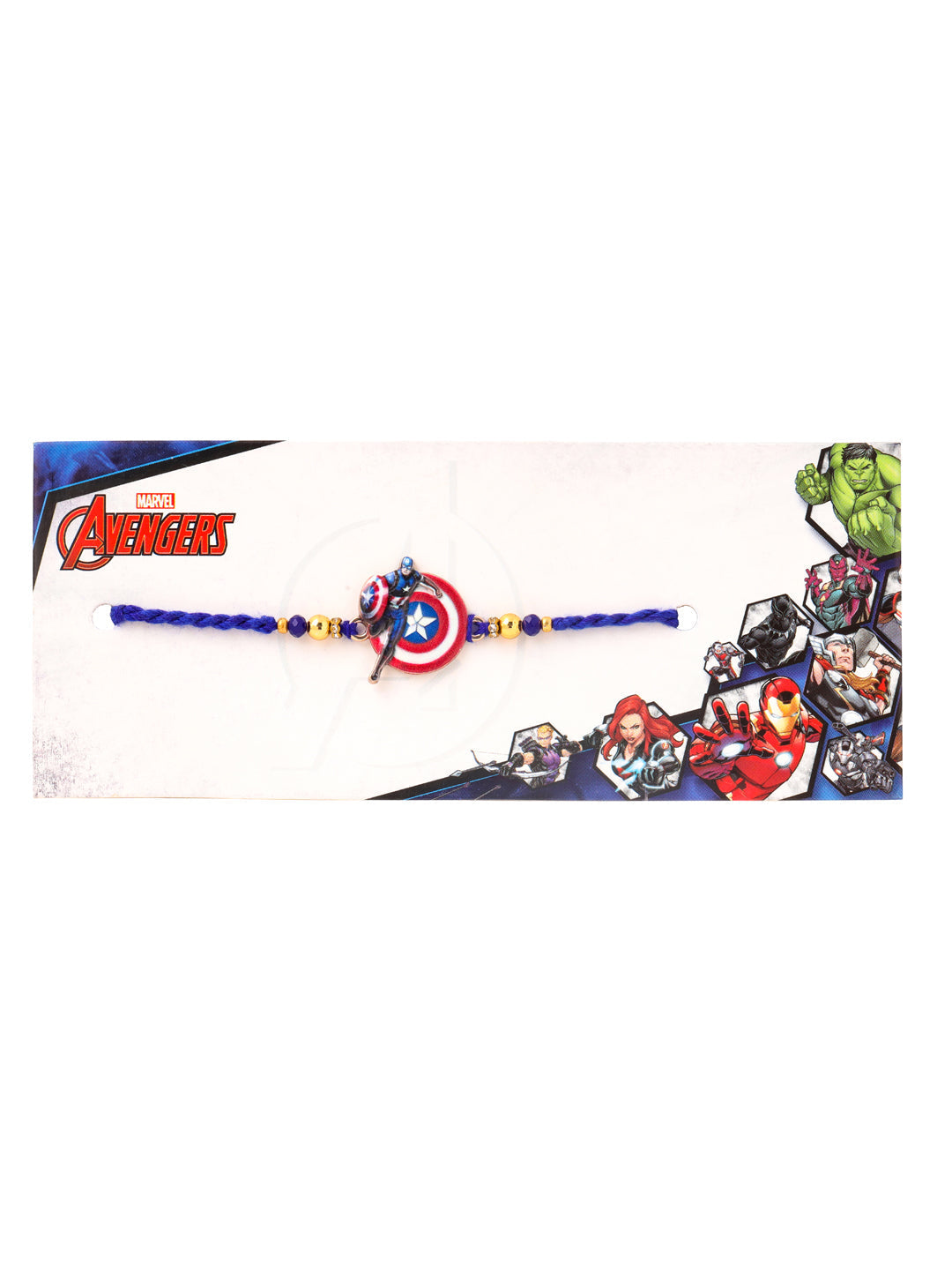 NVR Kids Superhero Blue Artificial Beads Thread Rakhi, Combo for Rakshabandhan | Grocsy