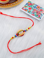 NVR Kids Cartoon Character Multicolor Artificial Beads Rakhi with Roli Chawal Chandan & Mishri | Grocsy