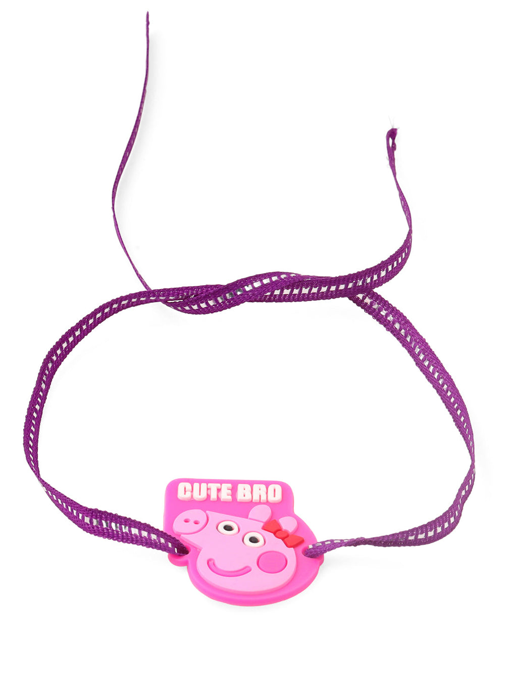 NVR Stylish Pink Cartoon Character Kids Rakhi with Roli Chawal Chandan & Mishri | Grocsy