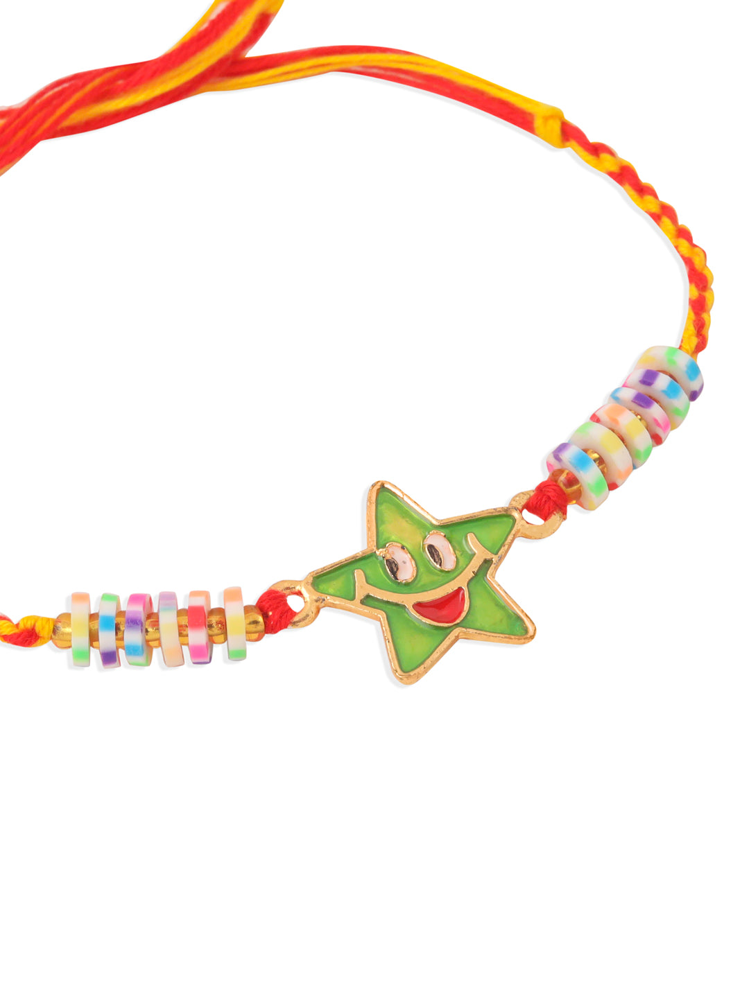 NVR Kids Star Shape Multicolor Thread Rakhi, Combo for Rakshabandhan | Grocsy