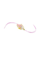 NVR Handcrafted Set of 2 Multicolor Pearls Bhaiya Bhabhi Rakhi Combo | Grocsy