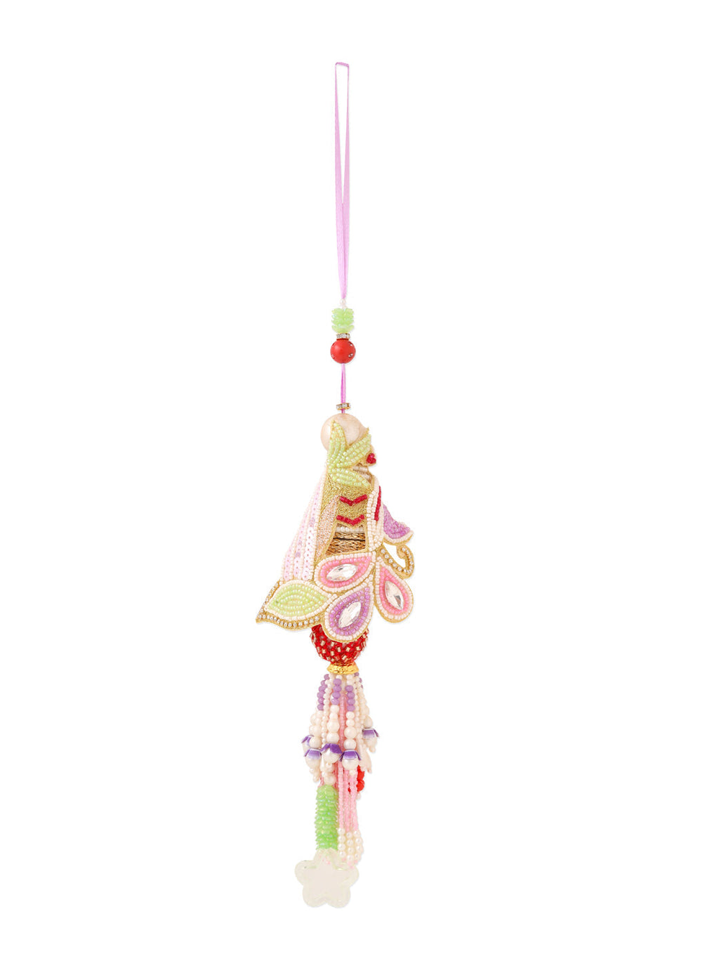 NVR Handcrafted Set of 2 Multicolor Pearls Bhaiya Bhabhi Rakhi with Roli Chawal Chandan & Mishri | Grocsy