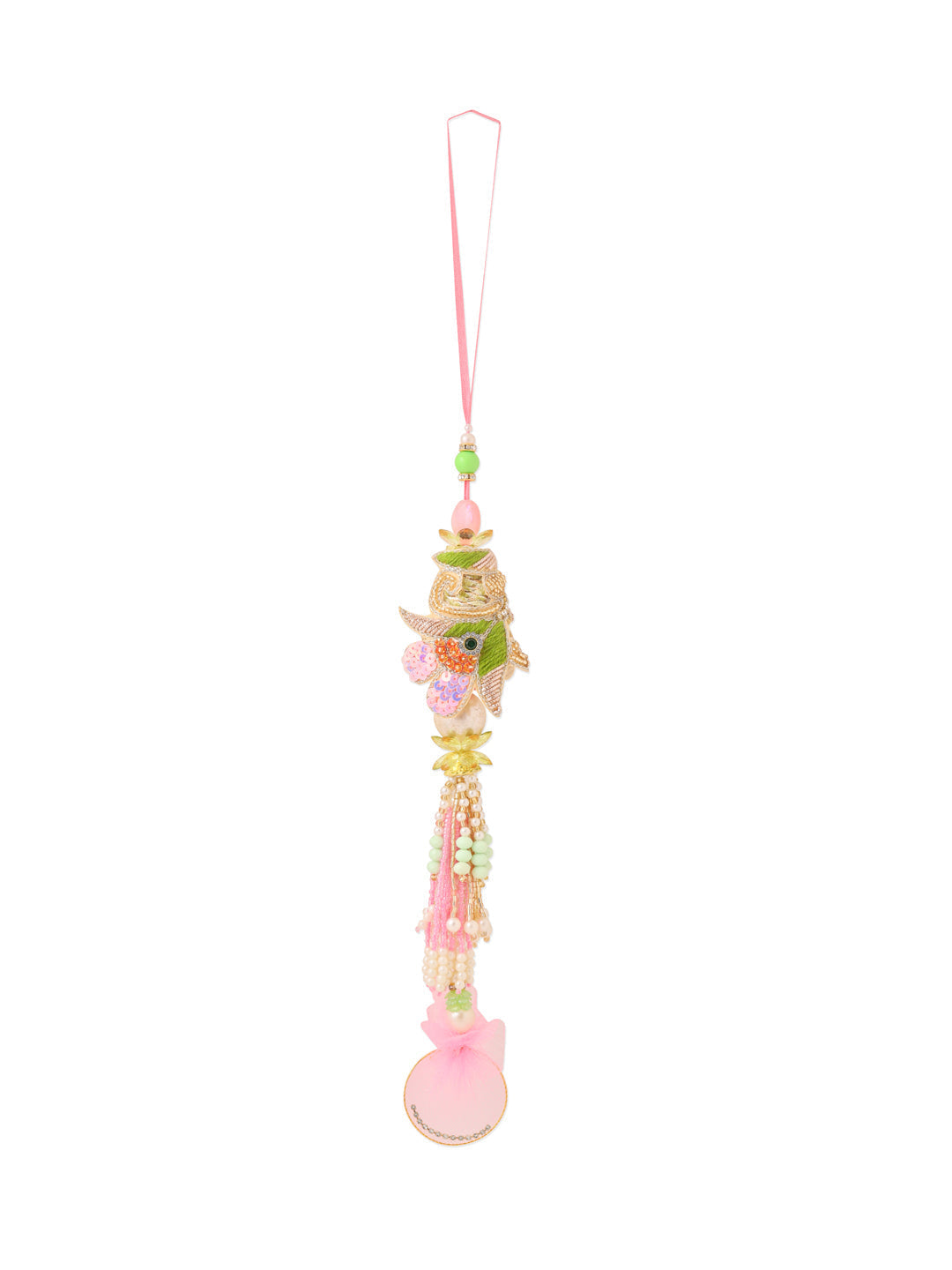 NVR Set of 2 Handcrafted Multicolor Pearls Bhaiya Bhabhi Rakhi Combo | Grocsy