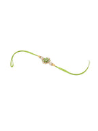 NVR Set of 2 Handcrafted Green Artificial Stones & Pearls Bhaiya Bhabhi Rakhi Combo | Grocsy