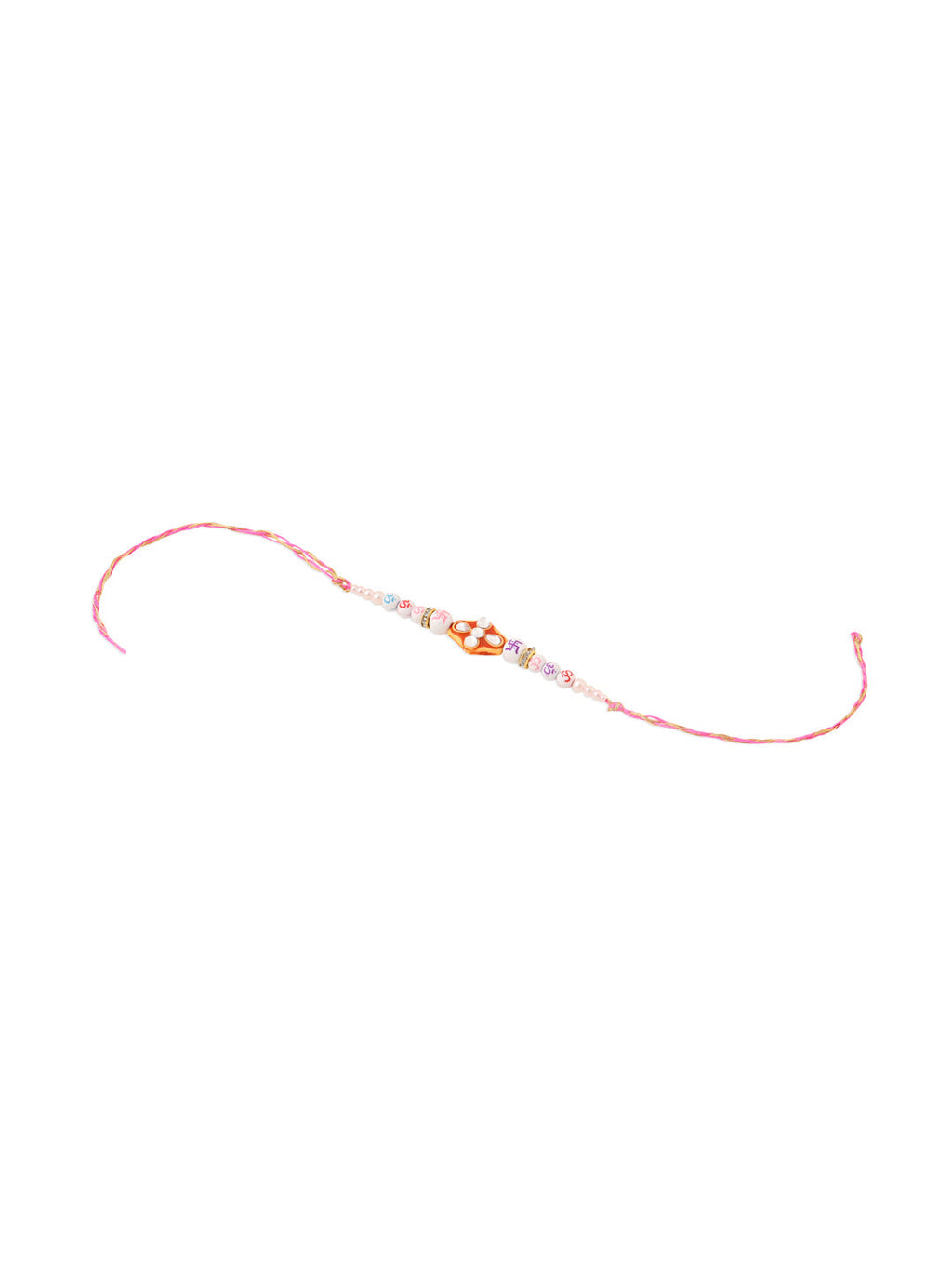 NVR Set of 2 Multicolor Artificial Stones & Pearls Bhaiya Bhabhi Rakhi Combo | Grocsy