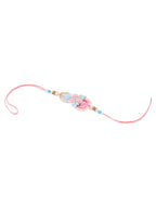 NVR Set of 2 Multicolor Handcrafted Artificial Stones & Pearls Bhaiya Bhabhi Rakhi Combo | Grocsy