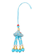 NVR Set of 2 Blue & Pink Artificial Stones & Beads Bhaiya Bhabhi Rakhi Combo | Grocsy