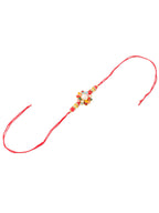 NVR Men Multicolor Beads & Pearls Floral Design Thread Rakhi, Combo for Rakshabandhan | Grocsy
