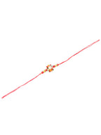 NVR Men Multicolor Beads & Pearls Floral Design Thread Rakhi, Combo for Rakshabandhan | Grocsy