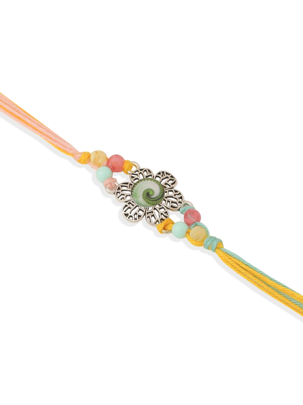 NVR Set of 2 Artificial Beads Traditional Bhaiya Bhabhi Pair Rakhi Combo | Grocsy
