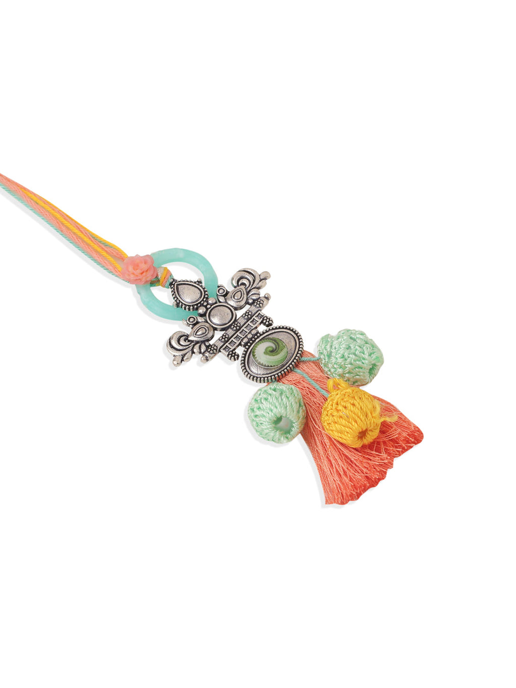NVR Set of 2 Artificial Beads Traditional Bhaiya Bhabhi Pair Rakhi Combo | Grocsy