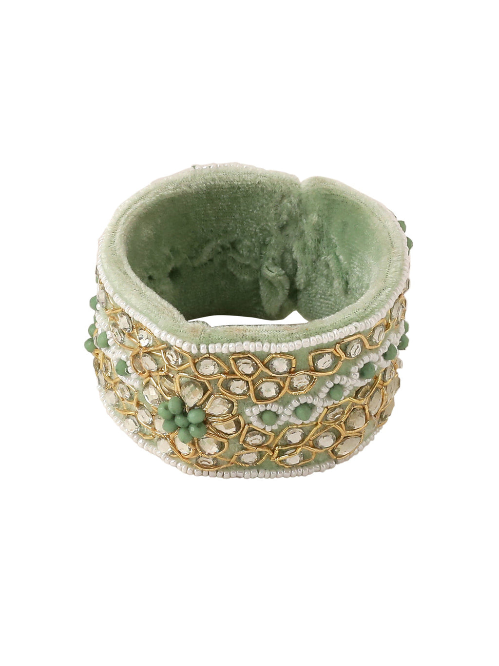 NVR Set of 2 Green Artificial Stones Bhaiya Bhabhi Rakhi Set, Combo for Rakshabandhan | Grocsy