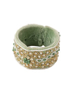 NVR Set of 2 Green Artificial Stones Bhaiya Bhabhi Rakhi Set, Combo for Rakshabandhan | Grocsy