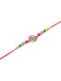 NVR Men Multicolor Artificial Stones & Beads Floral Design Thread Rakhi Combo | Grocsy