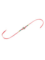 NVR Men Multicolor Artificial Stones & Beads Floral Design Thread Rakhi Combo | Grocsy