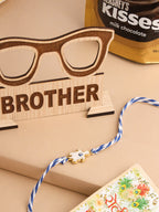 NVR Blue Evil Eye Men's Thread Rakhi, Combo for Rakshabandhan | Grocsy