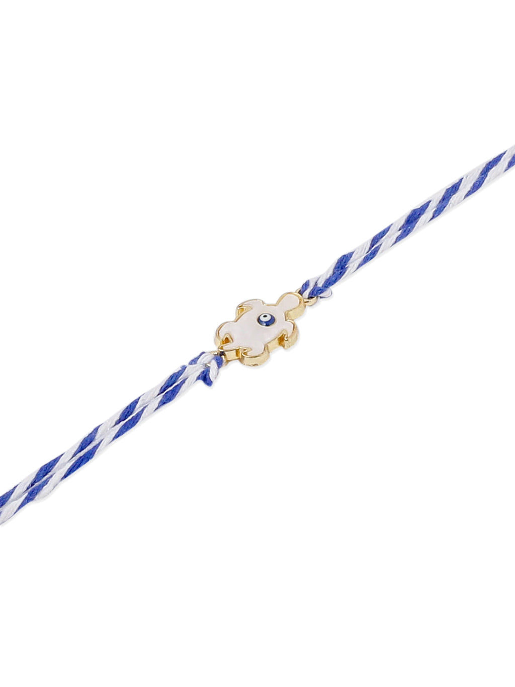 NVR Men Blue Evil Eye Thread Rakhi with Roli Chawal Chandan & Mishri | Grocsy