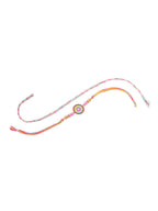 NVR Men Set of 2 Multicolor Artificial Stones & Beads Thread Rakhi with Roli Chawal Chandan & Mishri | Grocsy