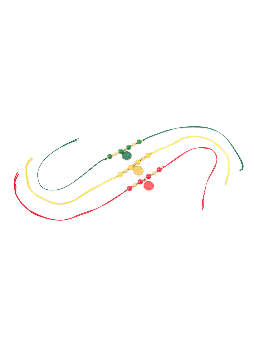 NVR Men Set of 3 Multicolor Artificial Beads Thread Rakhi, Combo for Rakshabandhan | Grocsy