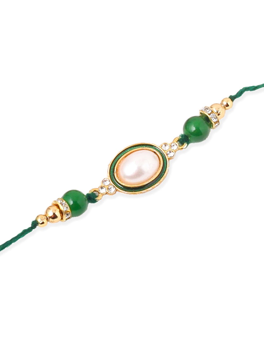 NVR Men Set of 3 Multicolor Artificial Beads & Pearls Thread Rakhi Combo | Grocsy