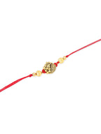NVR Men's Set of 3 Gold Toned Thread Rakhi Set, Combo for Rakshabandhan | Grocsy