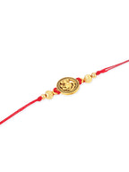 NVR Men's Set of 3 Gold Toned Thread Rakhi Set, Combo for Rakshabandhan | Grocsy