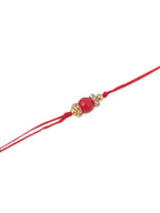 NVR Men Set of 3 Red Artificial Beads & Pearls Thread Rakhi, Combo for Rakshabandhan | Grocsy