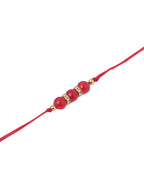 NVR Men Set of 3 Red Artificial Beads & Pearls Thread Rakhi, Combo for Rakshabandhan | Grocsy