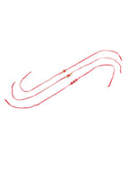 NVR Men Set of 3 Red Artificial Beads & Pearls Thread Rakhi with Roli Chawal Chandan & Mishri | Grocsy