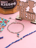 NVR Set of 2 Blue Evil Eye Bhaiya Bhabhi Rakhi, Combo for Rakshabandhan | Grocsy