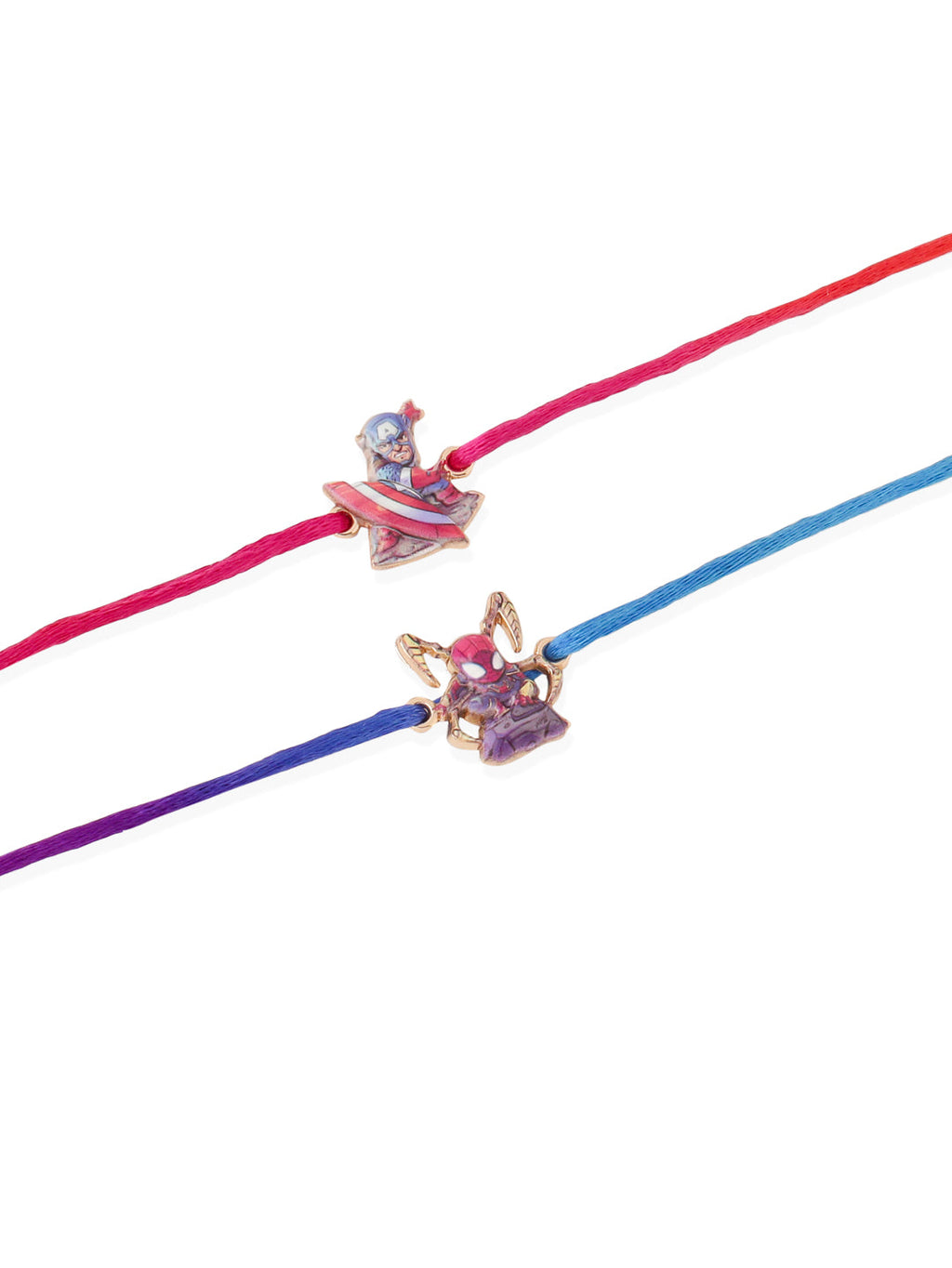 NVR Kids Set of 2 Cartoon Character Purple & Red Thread Rakhi, Combo for Rakshabandhan | Grocsy